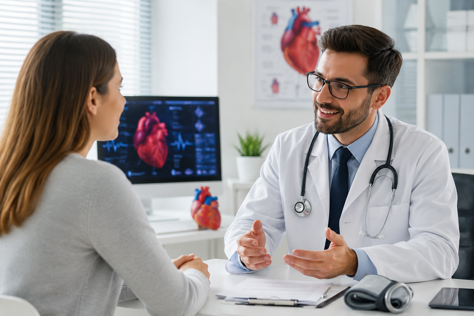 Cardiologist consulting a patient
